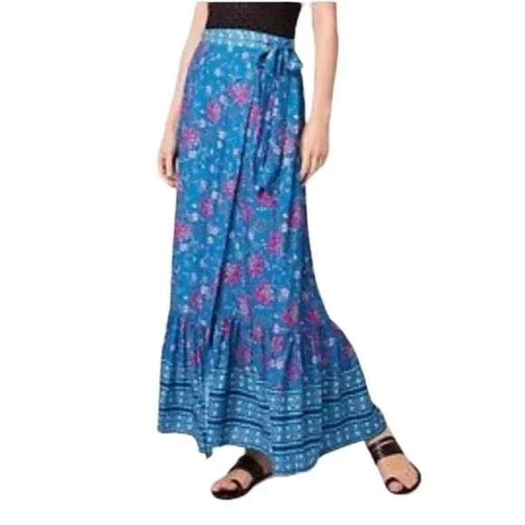 Band of Gypsies Dresses & Skirts - NWT BAND OF GYPSIES Womens Sz Medium Floral Ruffle Maxi‎ Wrap Skirt